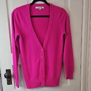 Forever 21 Fuchsia Button-Up Cardigan